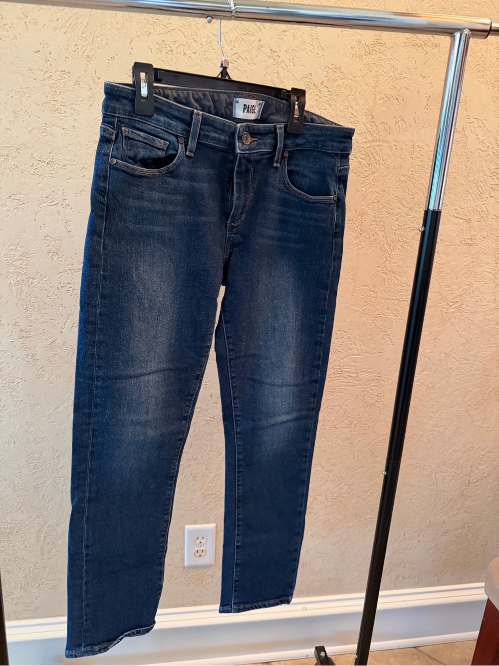 PAIGE Indigo Skinny Jeans with Subtle Fading